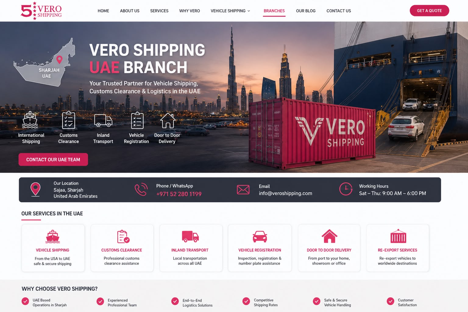  Car Shipping from USA to UAE - Vero Shipping